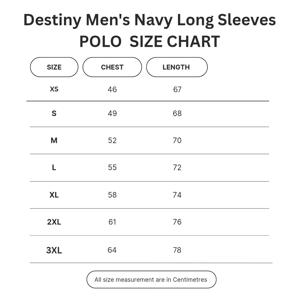 Navy Long Sleeves Polo