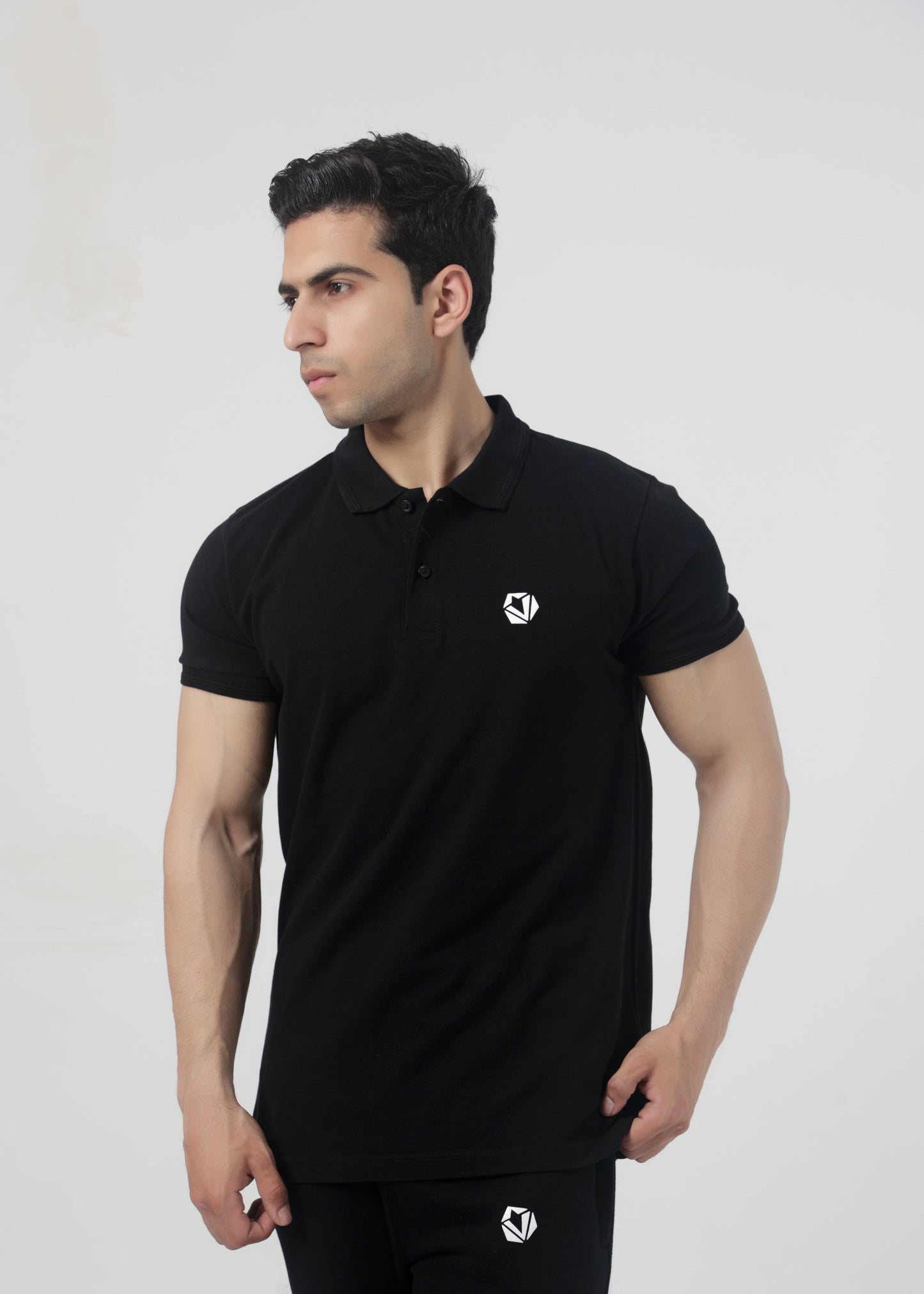 All Black - Premium Cotten Polo Twinset