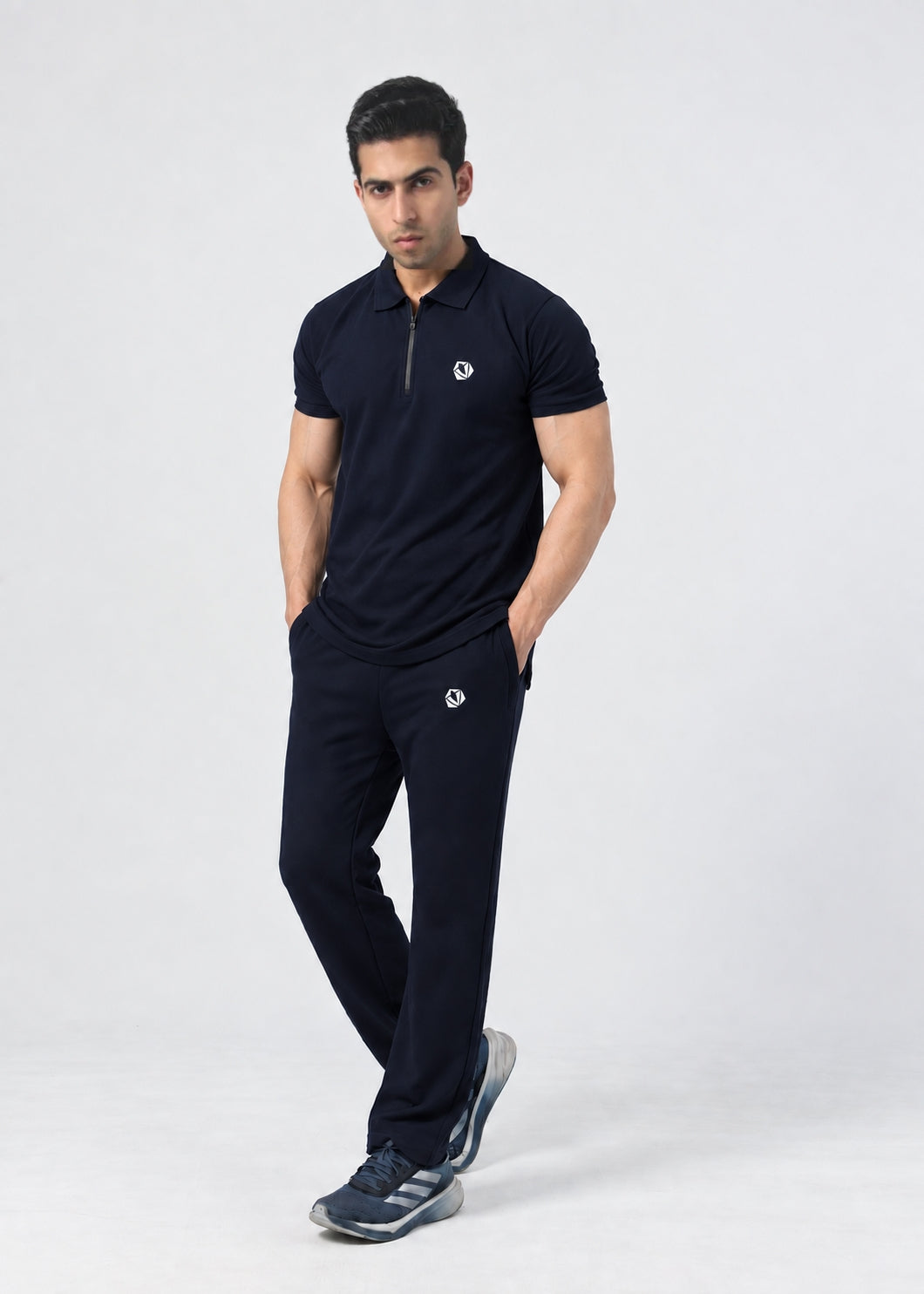 Full Navy - Premium Cotton Polo Twinset