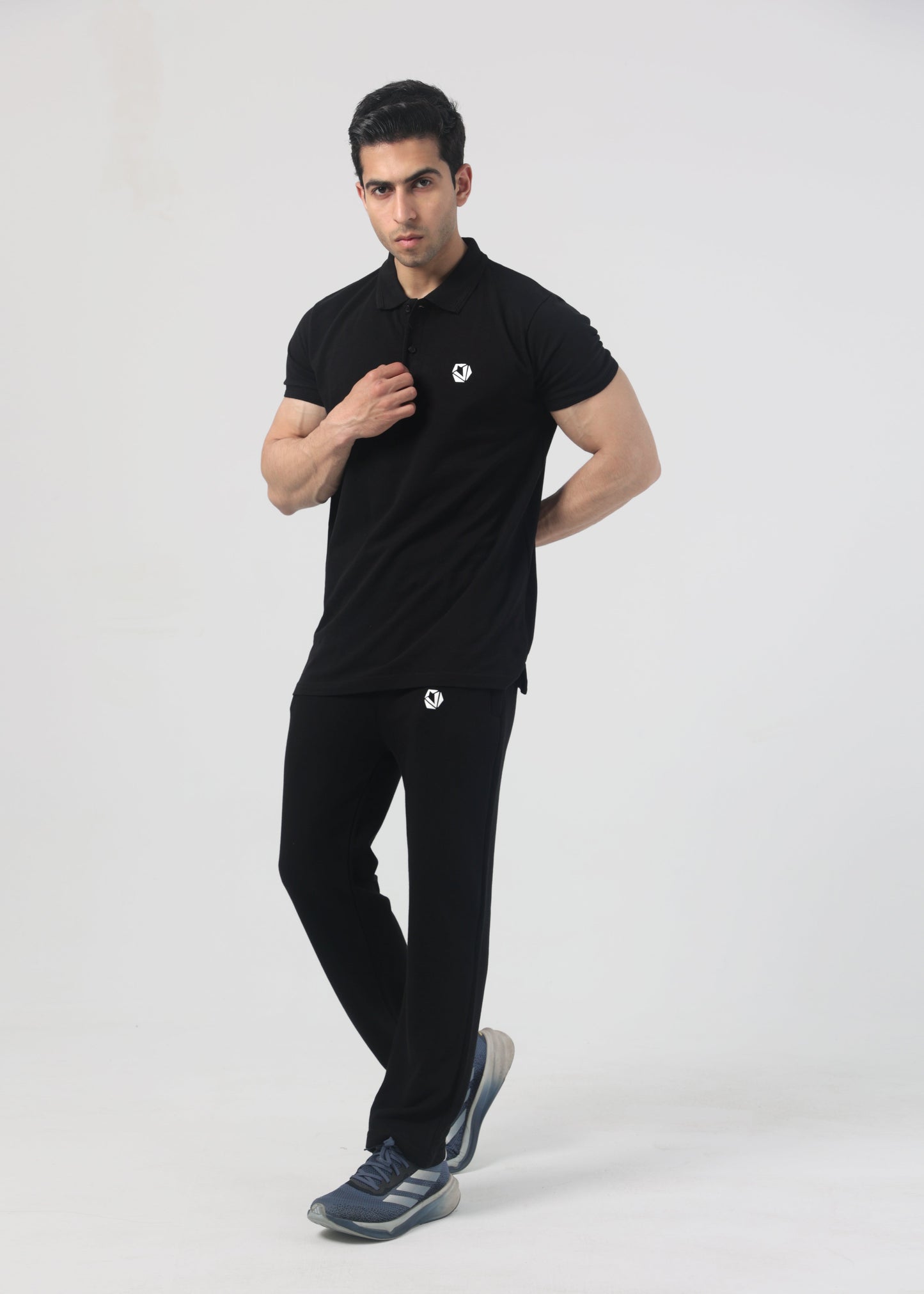 All Black - Premium Cotten Polo Twinset