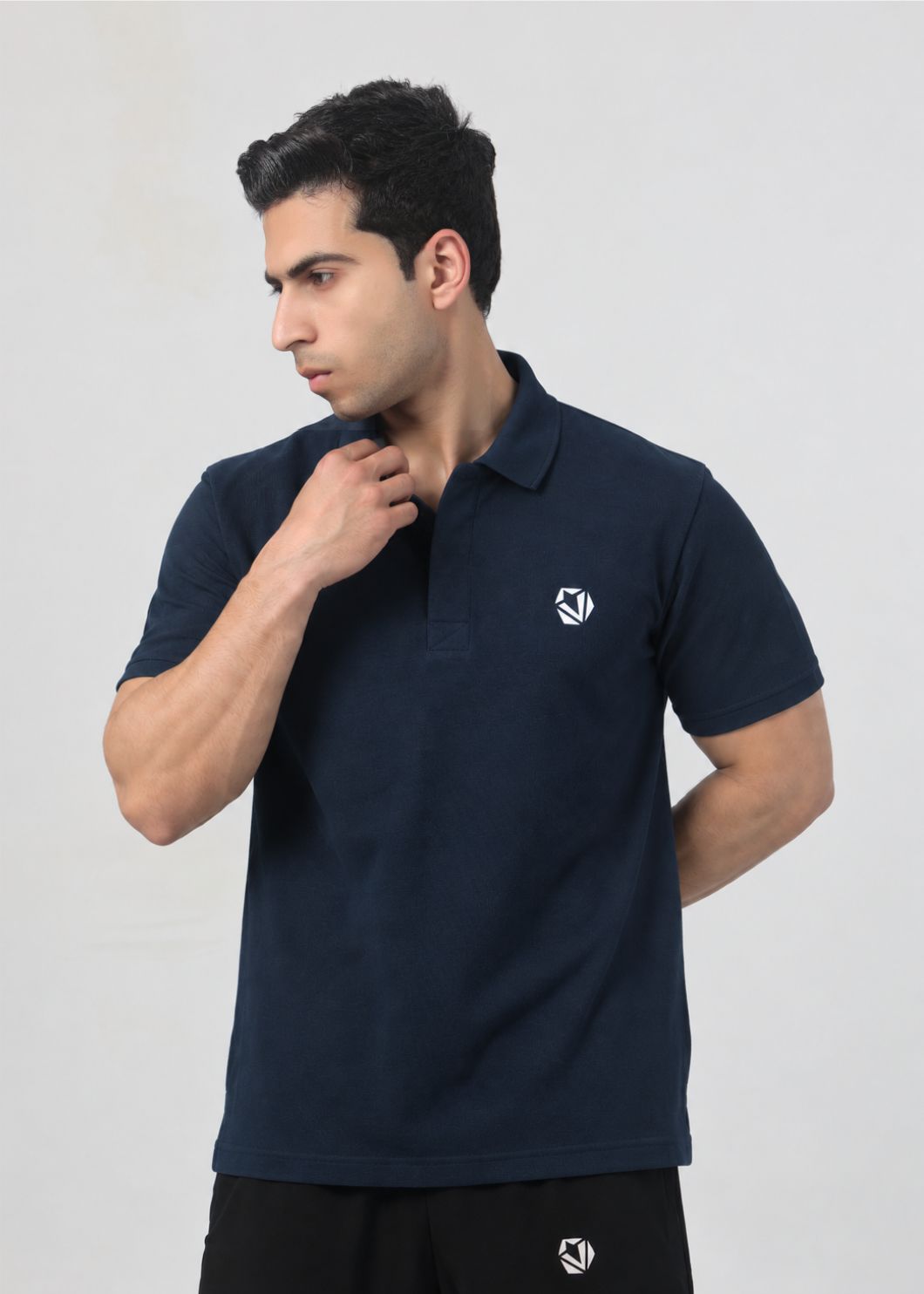 Full Navy - Premium Cotton Polo Twinset