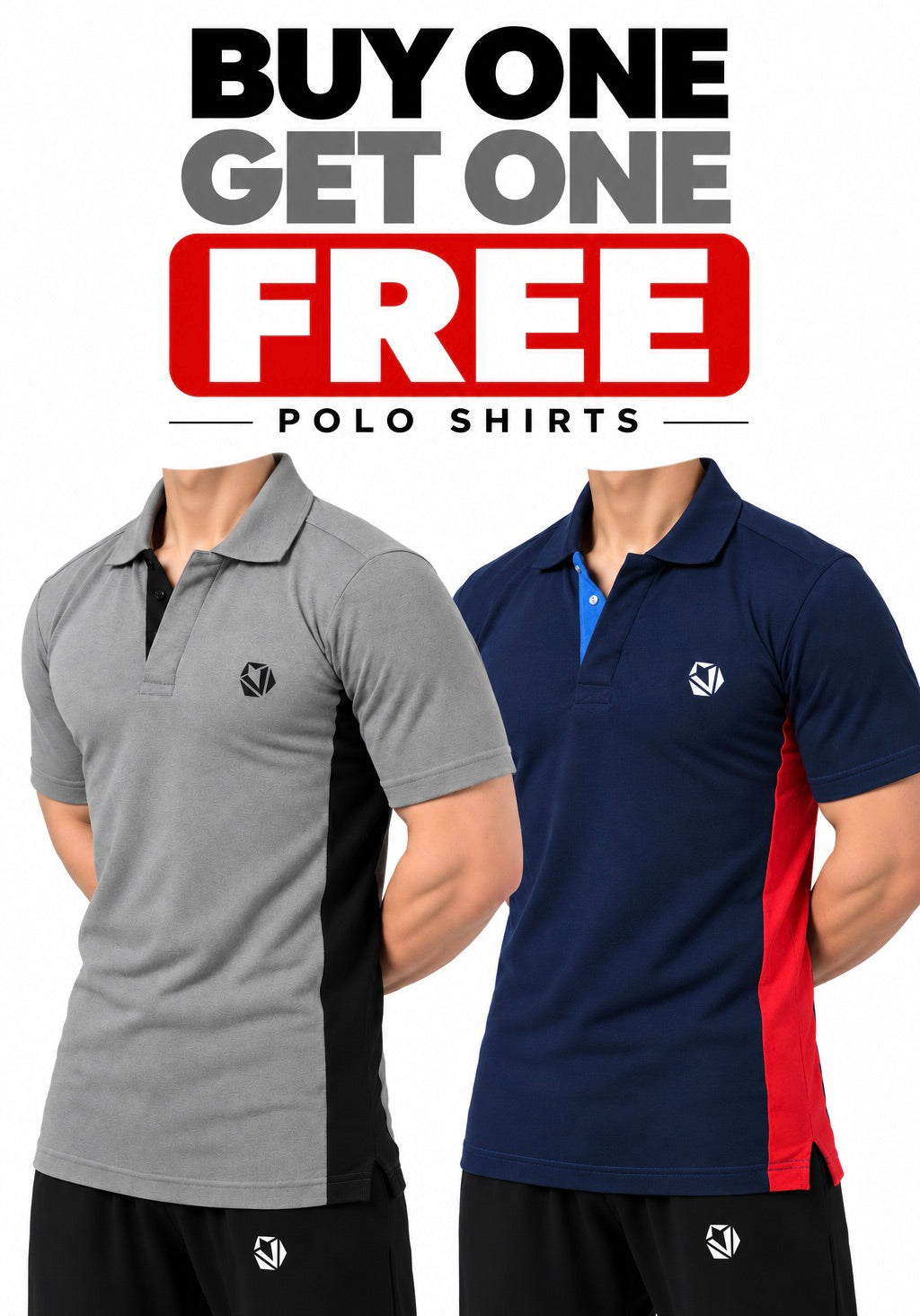 Buy 1 Get 1 Free - Polo Shirts Combo 2